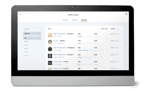 컴커그 훈련 수행 결과 화면